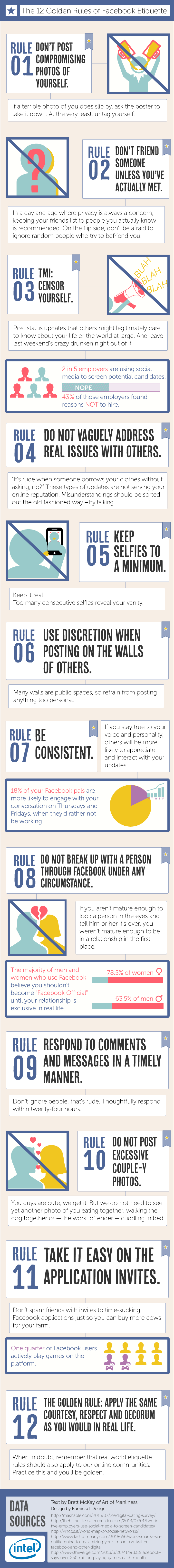 Social Media Infographic: 12 Golden Rules of Facebook Etiquette